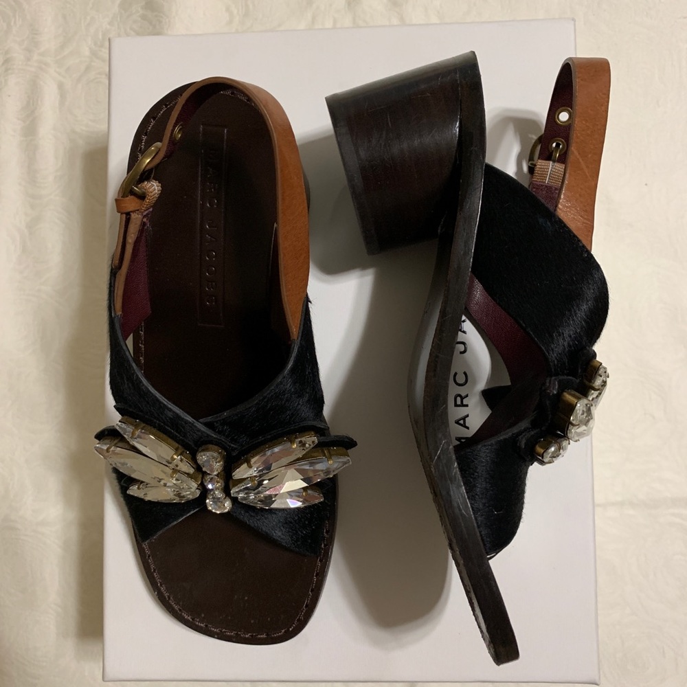 Marc Jacobs Genuine Calf Hair Slingback Sandal